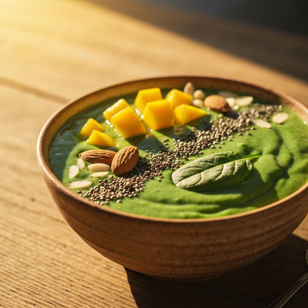 Healthy smoothie bowl with fresh ingredients